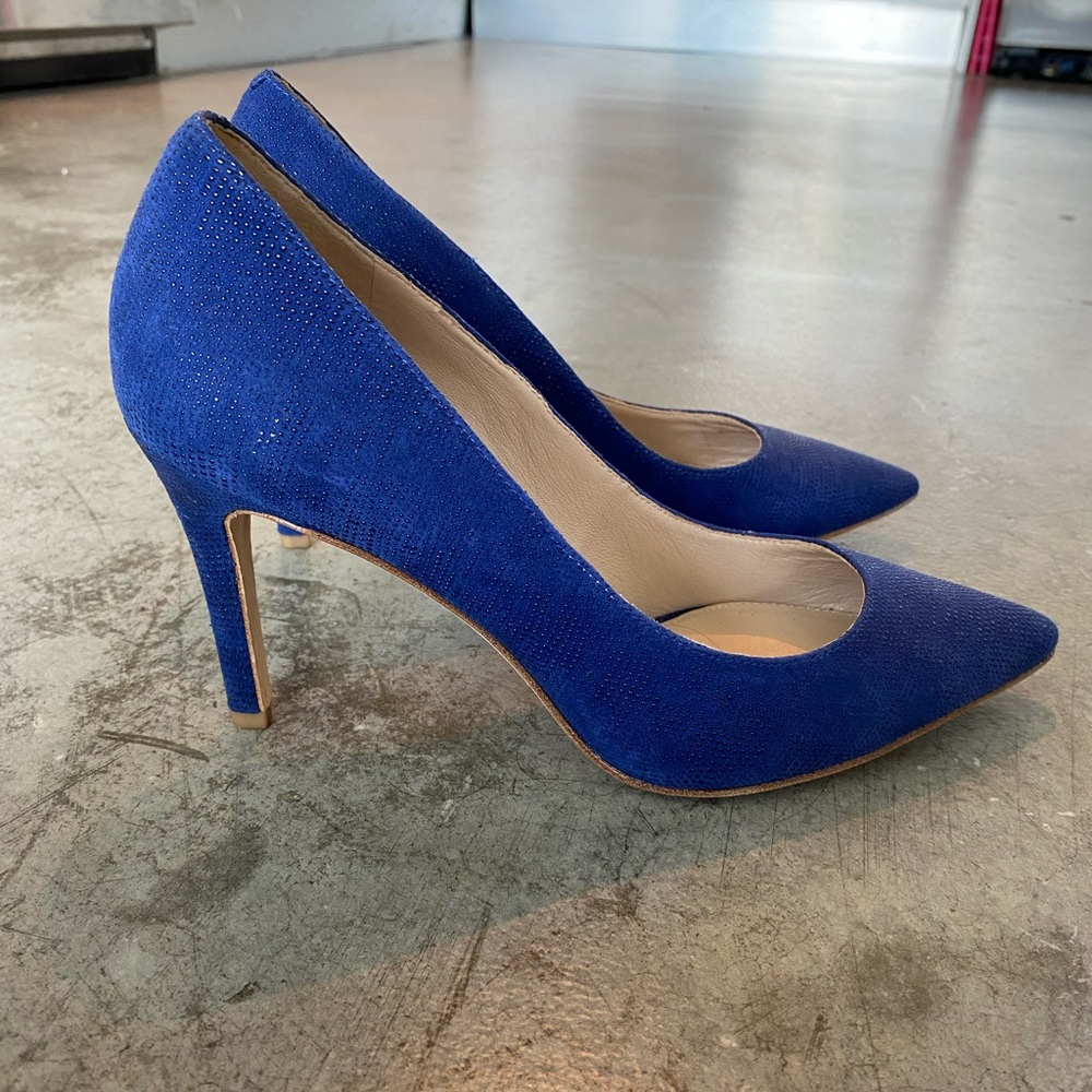 Via Spiga Royal Blue embossed pumps